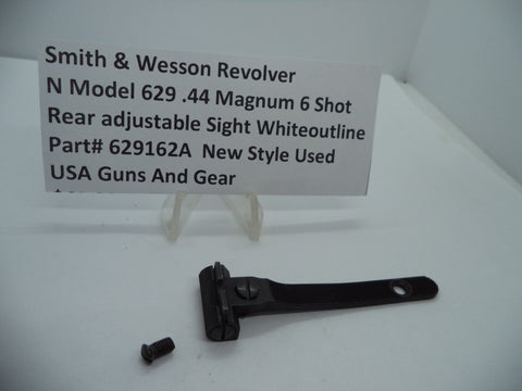 629162A S&W N Model 629 Rear Adjustable Sight White Outline .44 Magnum
