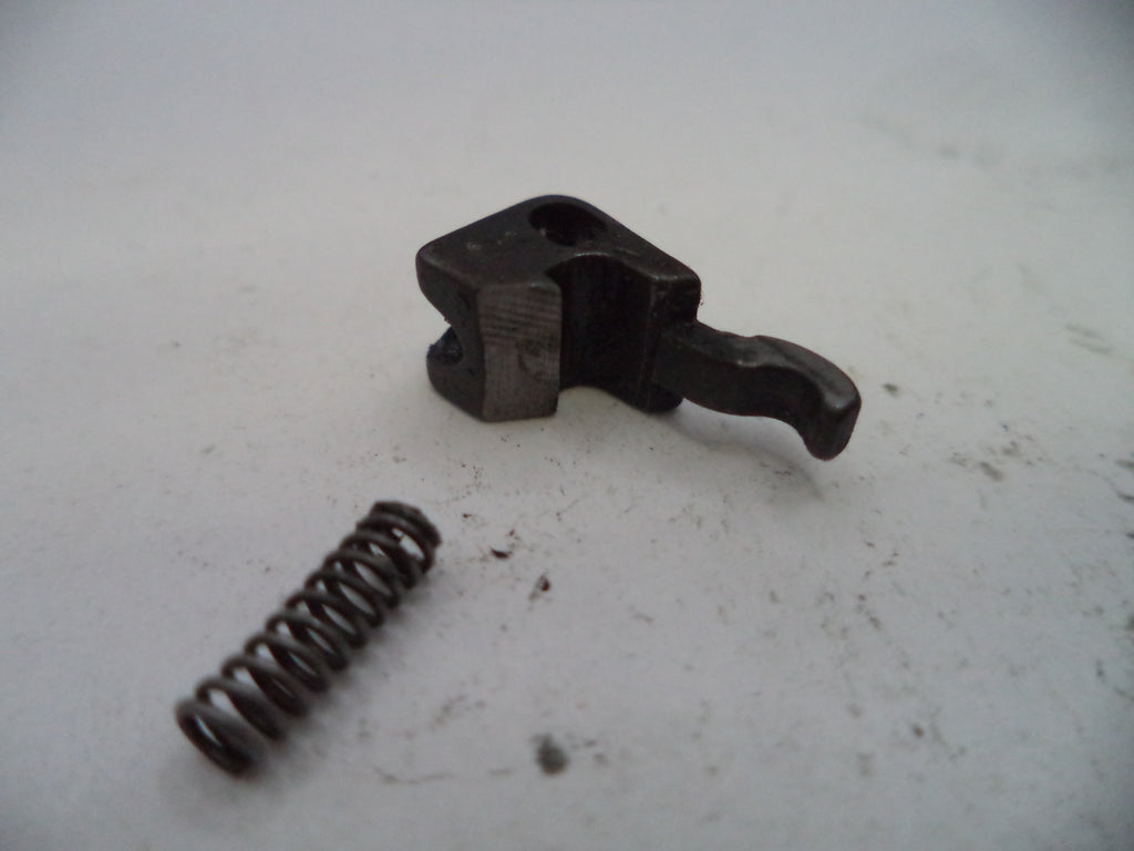Mechanical component with a spring on a white background