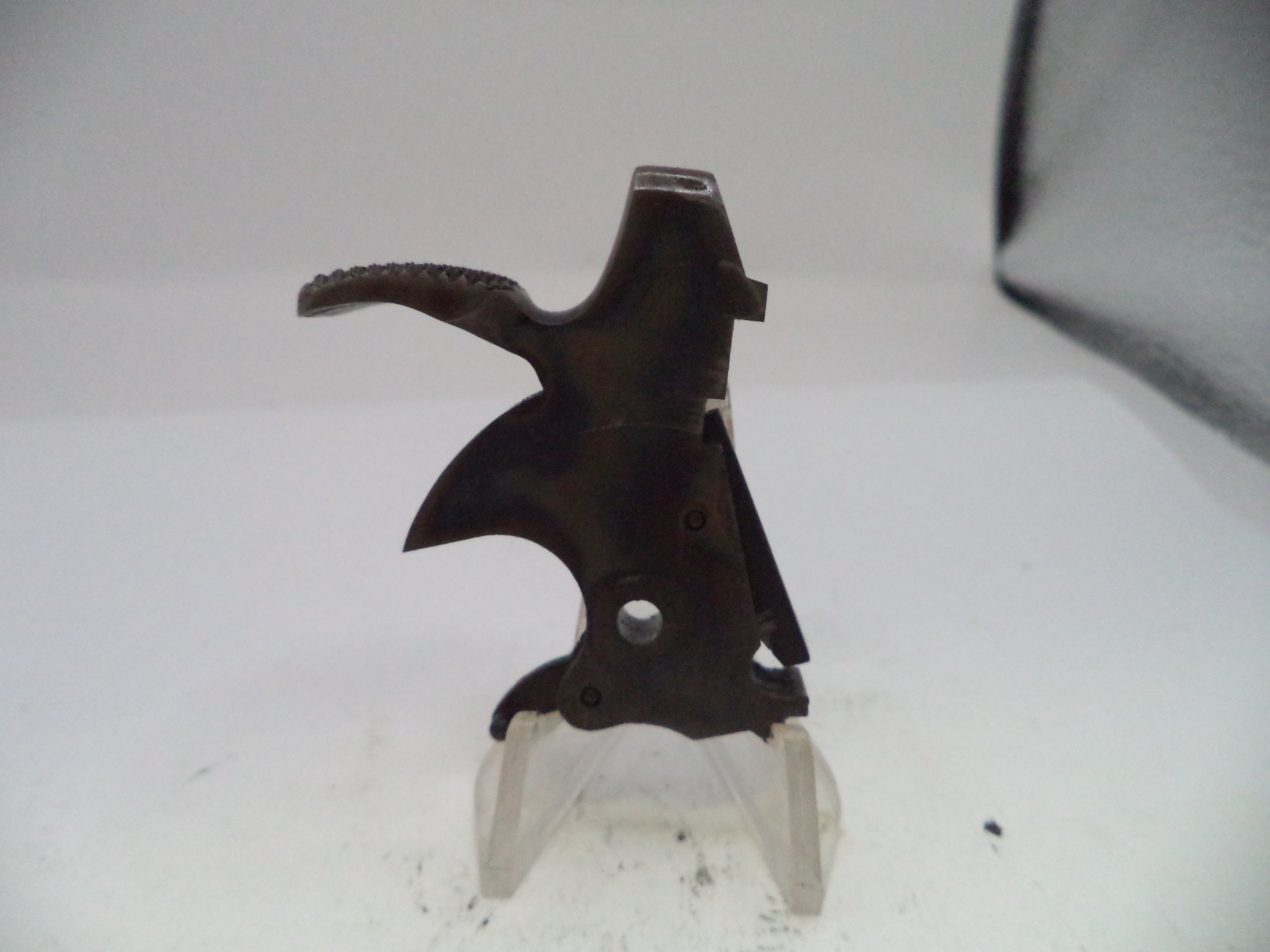 Metallic bow sight on a white background