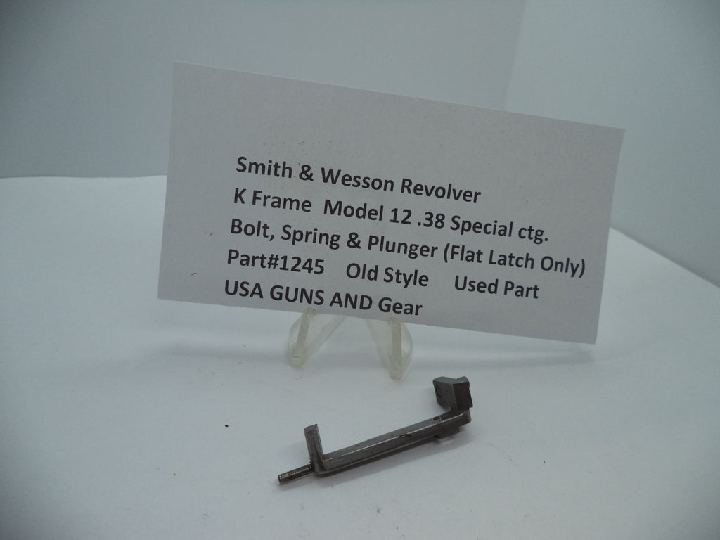1245 Smith & Wesson K 12 Bolt Spring & Plunger (Flat Latch Only) .38 Special