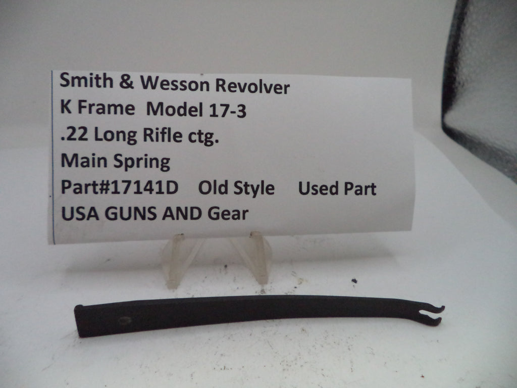 Smith & Wesson revolver main spring part with label on a white background