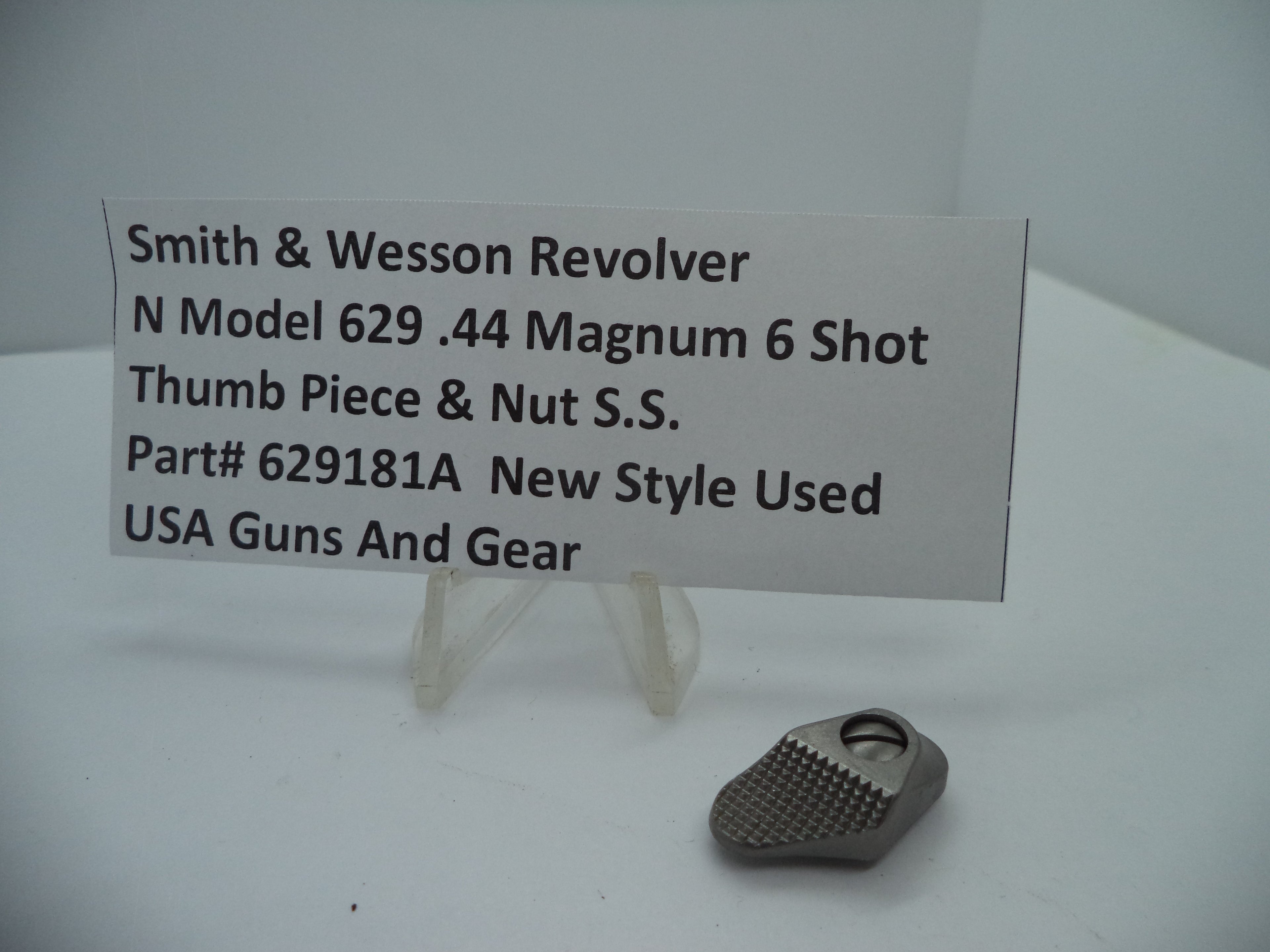 Smith & Wesson N Frame Model 629 Thumb Piece & Nut - .44 Magnum (629181A)