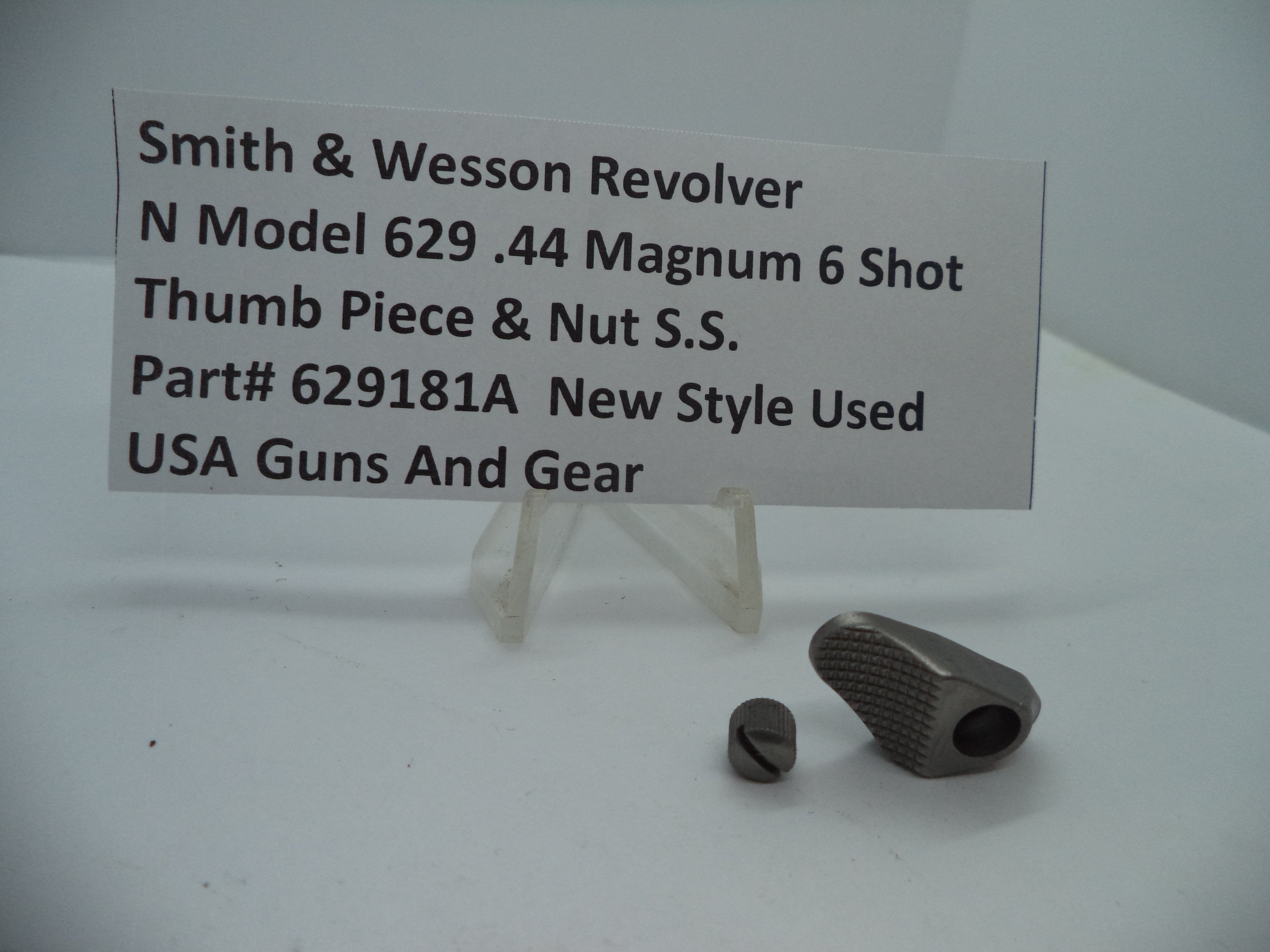 Smith & Wesson N Frame Model 629 Thumb Piece & Nut - .44 Magnum (629181A)