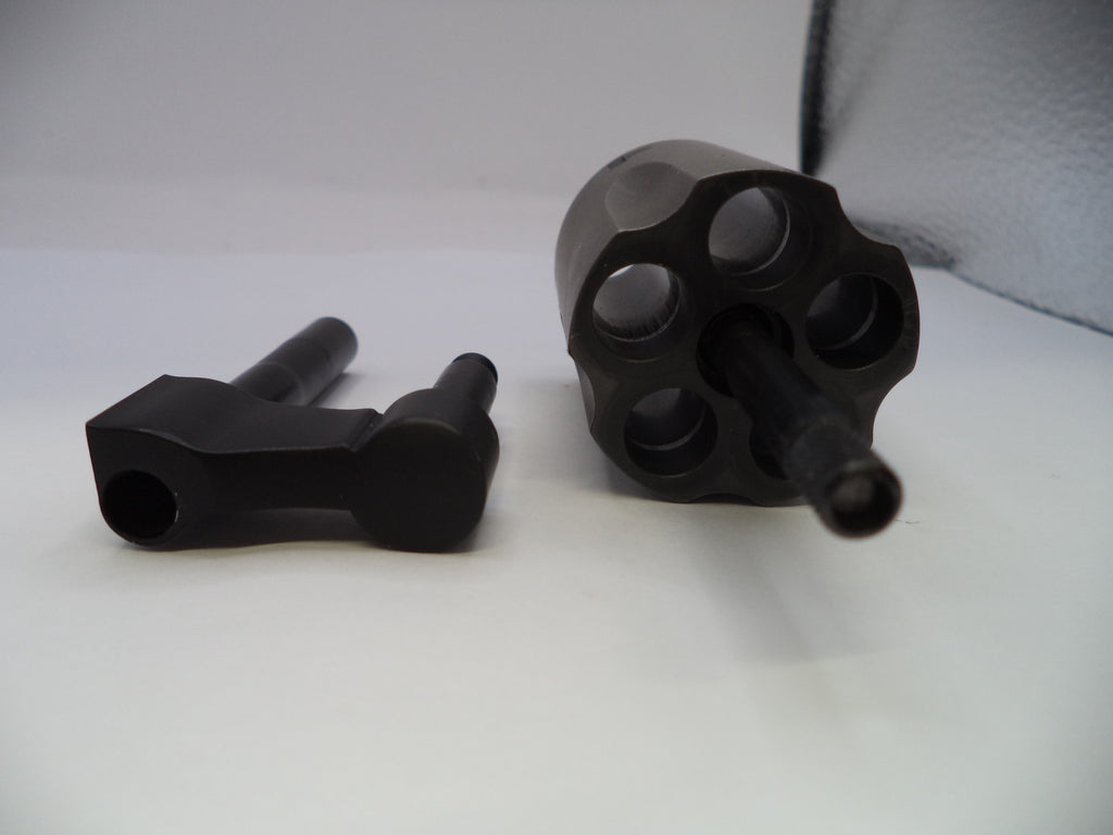 Black metal components on a white surface