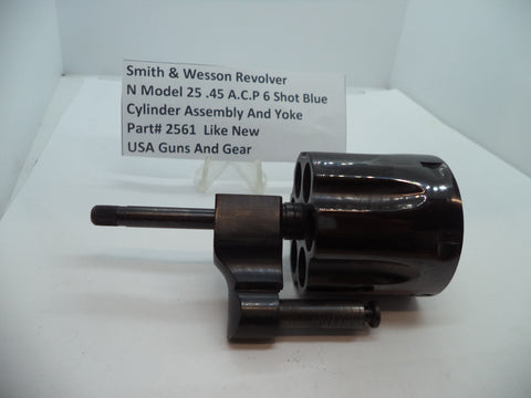2561 Smith & Wesson N Model 25 Cylinder Assembly & Yoke 6 Shot .45 ACP