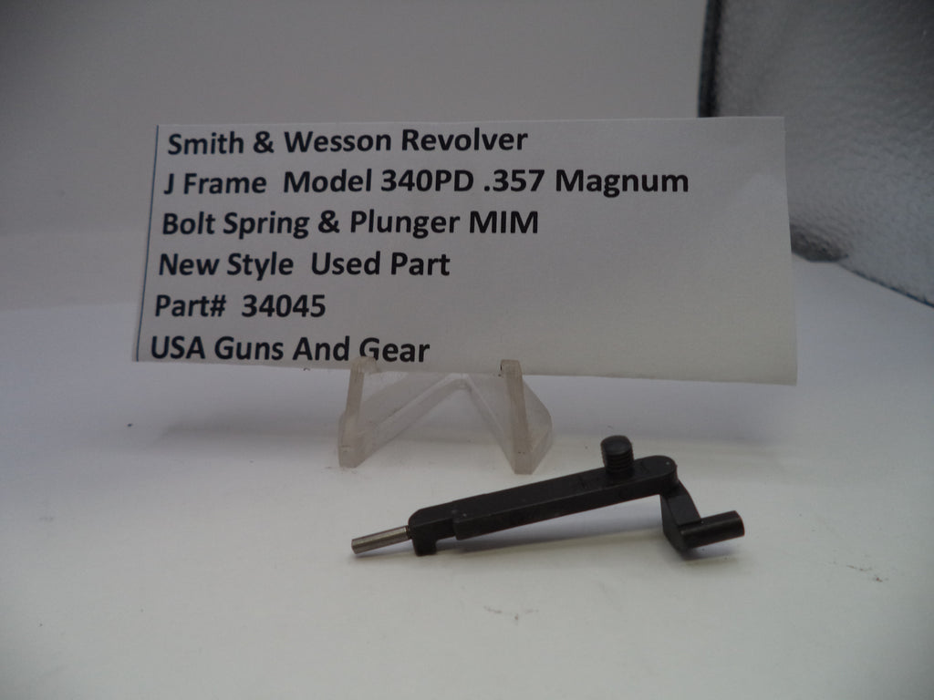 Bolt spring and plunger for Smith & Wesson Revolver on a white background with a label.