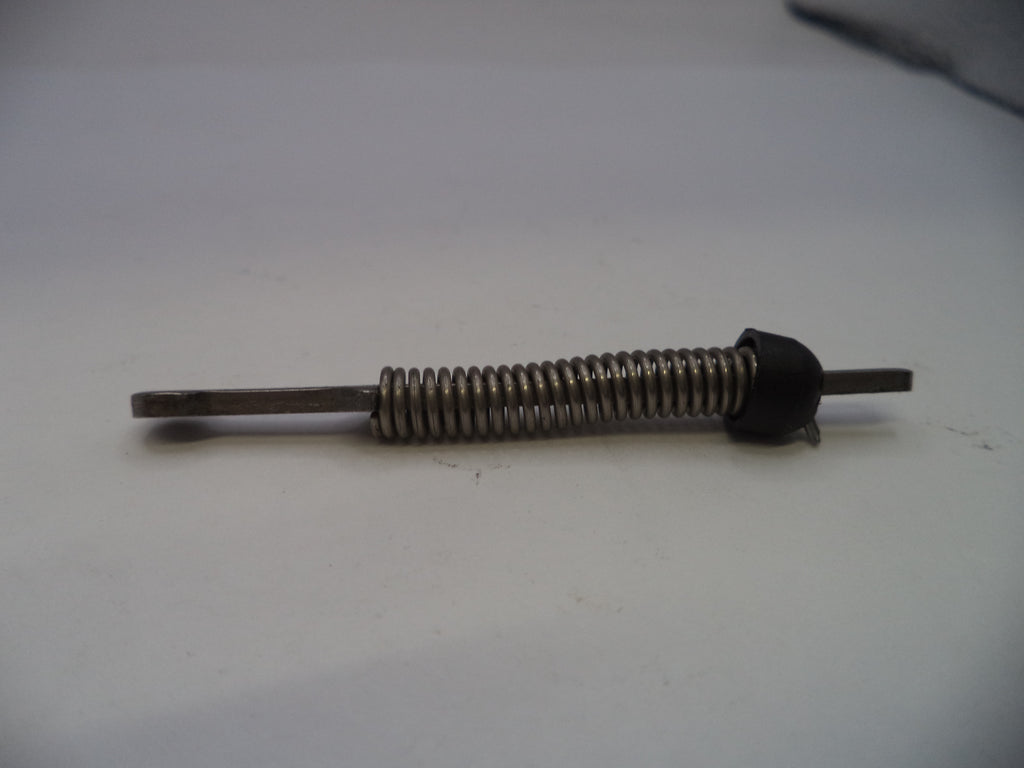 Metal spring component on a white background