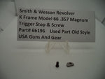 66196 Smith & Wesson K Frame Model 66 Trigger Stop & Screw Used .357 Magnum