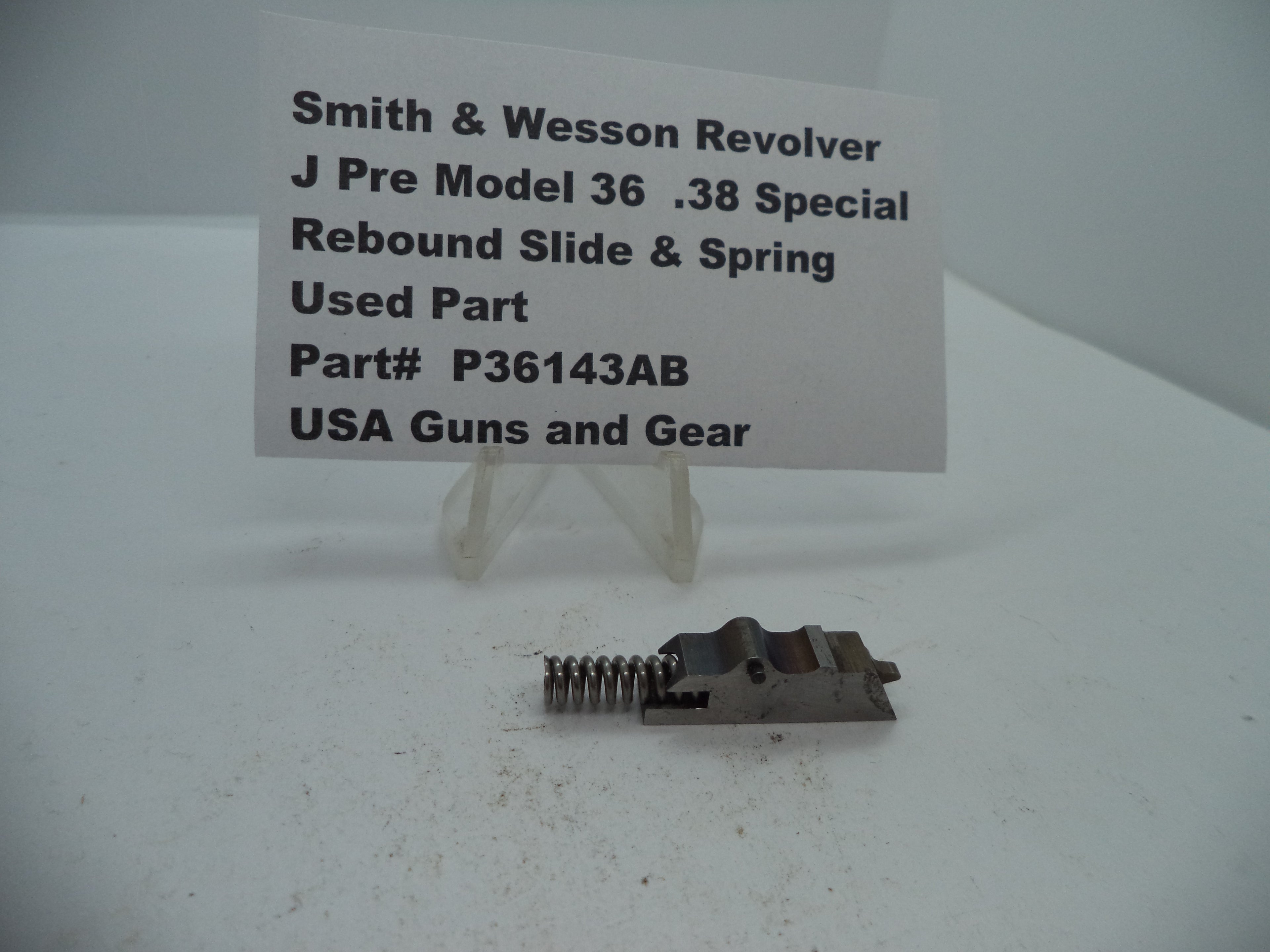 P36143AB S&W J Model Pre 36 Rebound Slide & Spring .38 Special