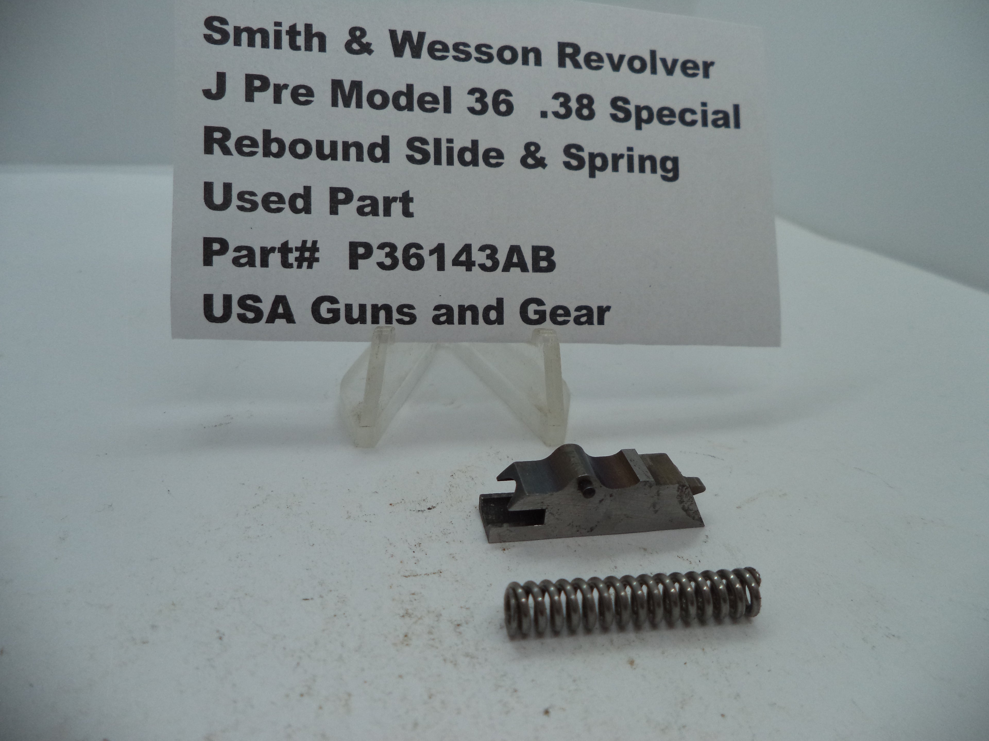P36143AB S&W J Model Pre 36 Rebound Slide & Spring .38 Special