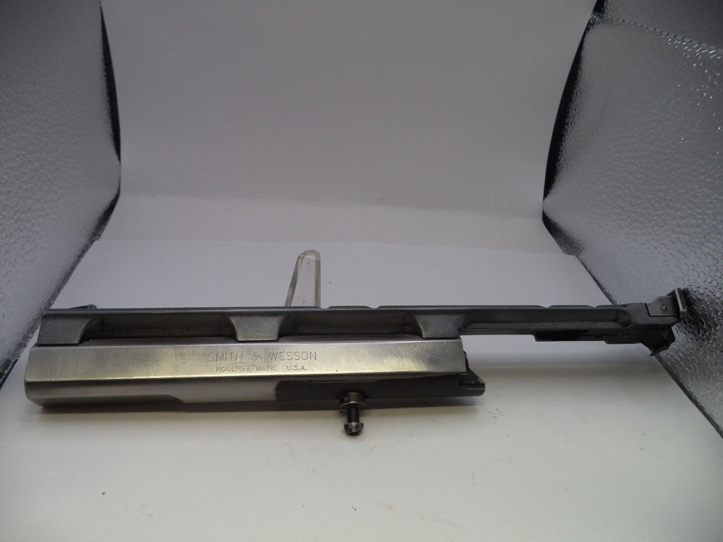 Metal gun slide on a white background