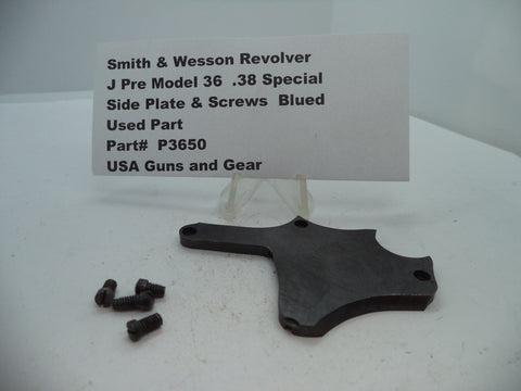 P3650 Smith & Wesson J Pre Model 36 Side Plate & Screws .38 Special Used Part