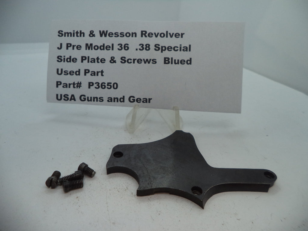 P3650 Smith & Wesson J Pre Model 36 Side Plate & Screws .38 Special Used Part