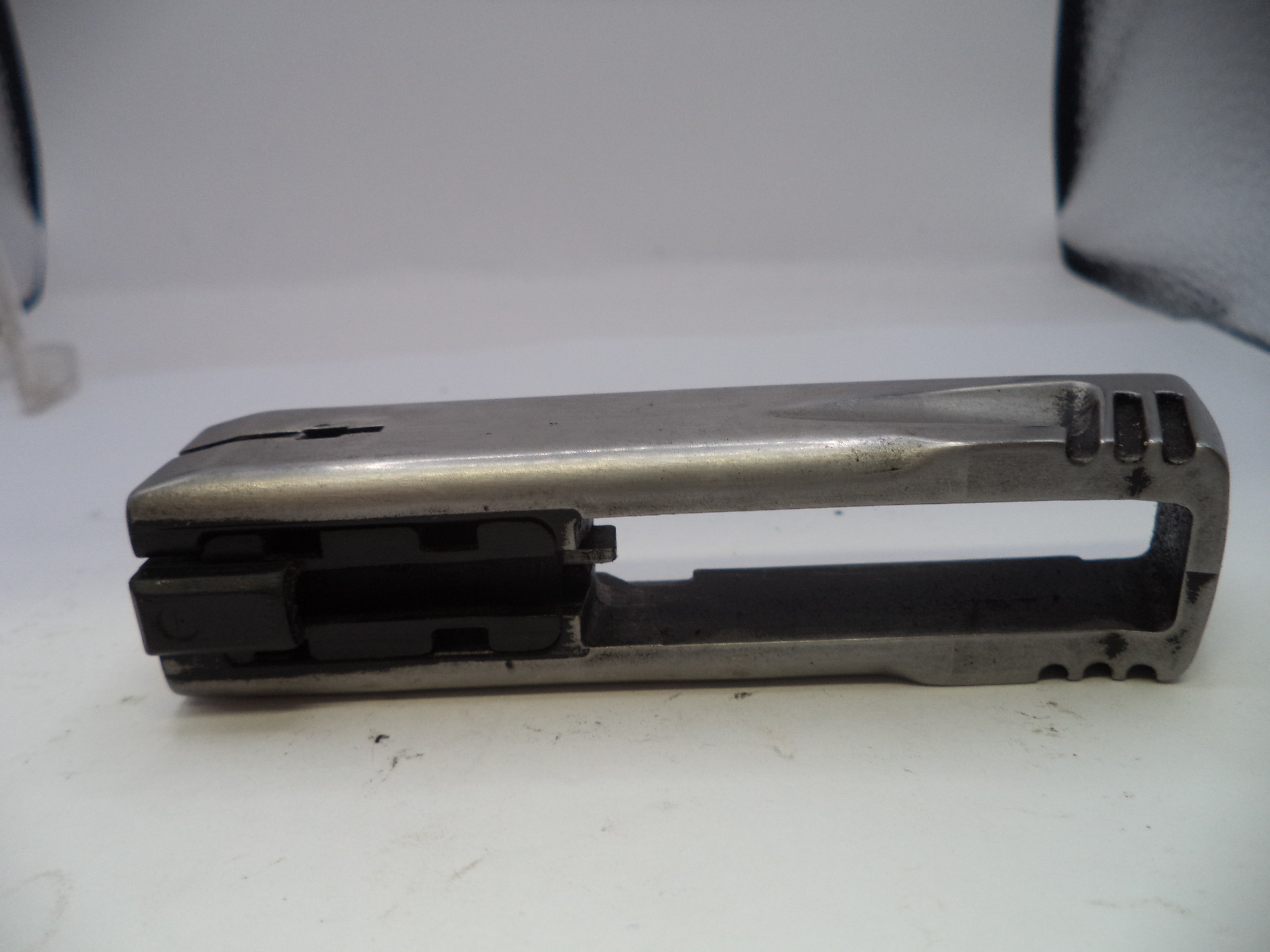 Metallic object on a white background