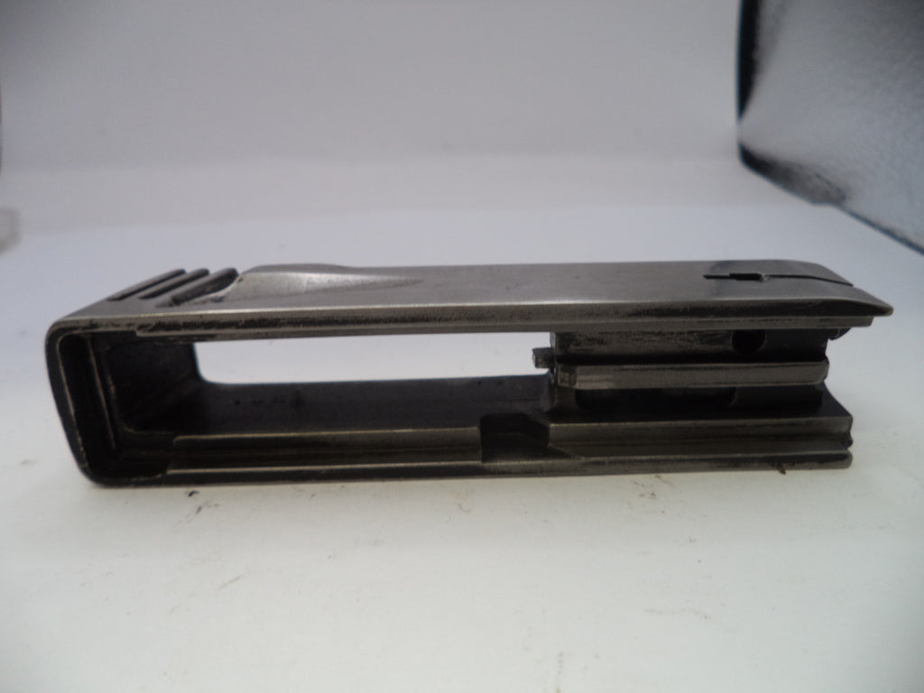 Black metal bracket on a white background