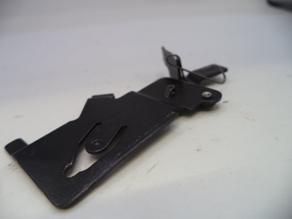 Black metal bracket on a white background