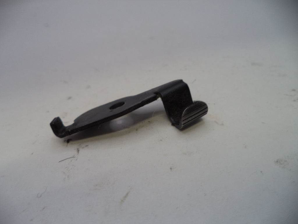 Black metal clip on a white background