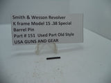 151 Smith & Wesson K Model 15  Barrel Pin .38 Special Used Part