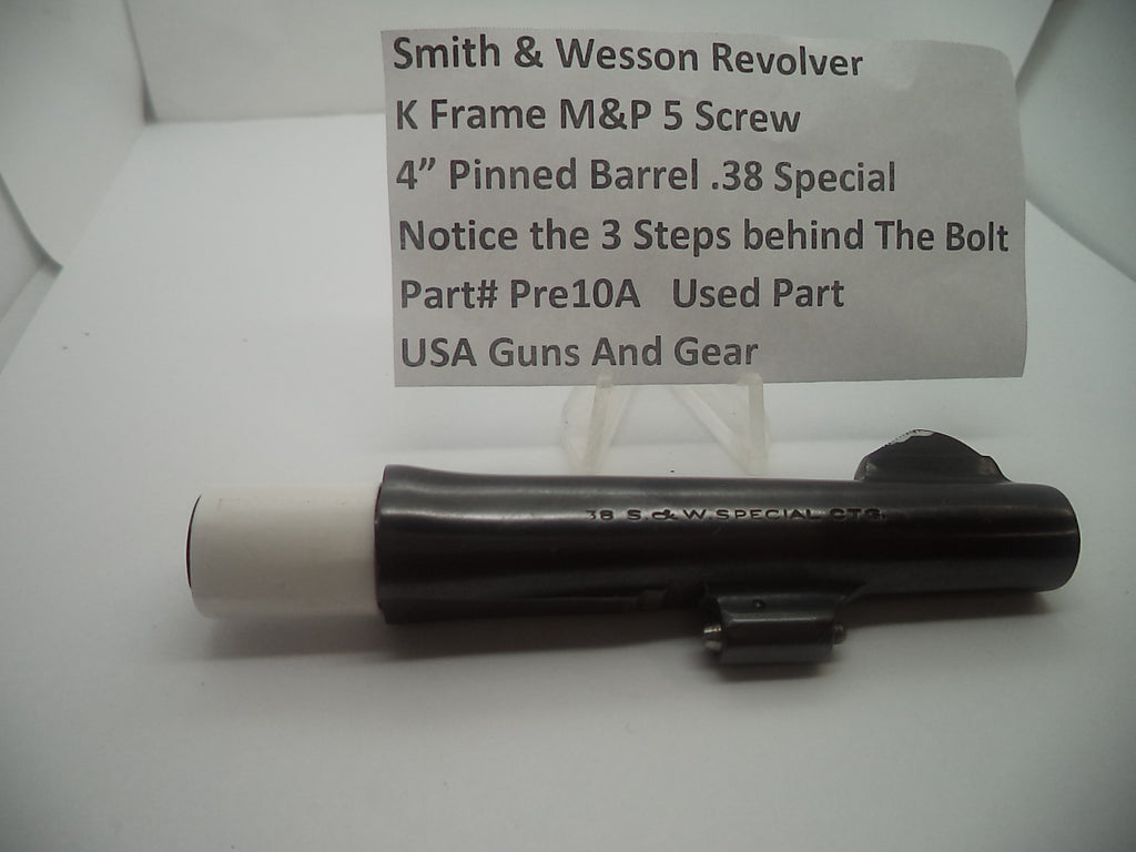 S&W K Frame M&P Pre-Model 10 Pinned 4" Barrel .38 Special - Pre10A