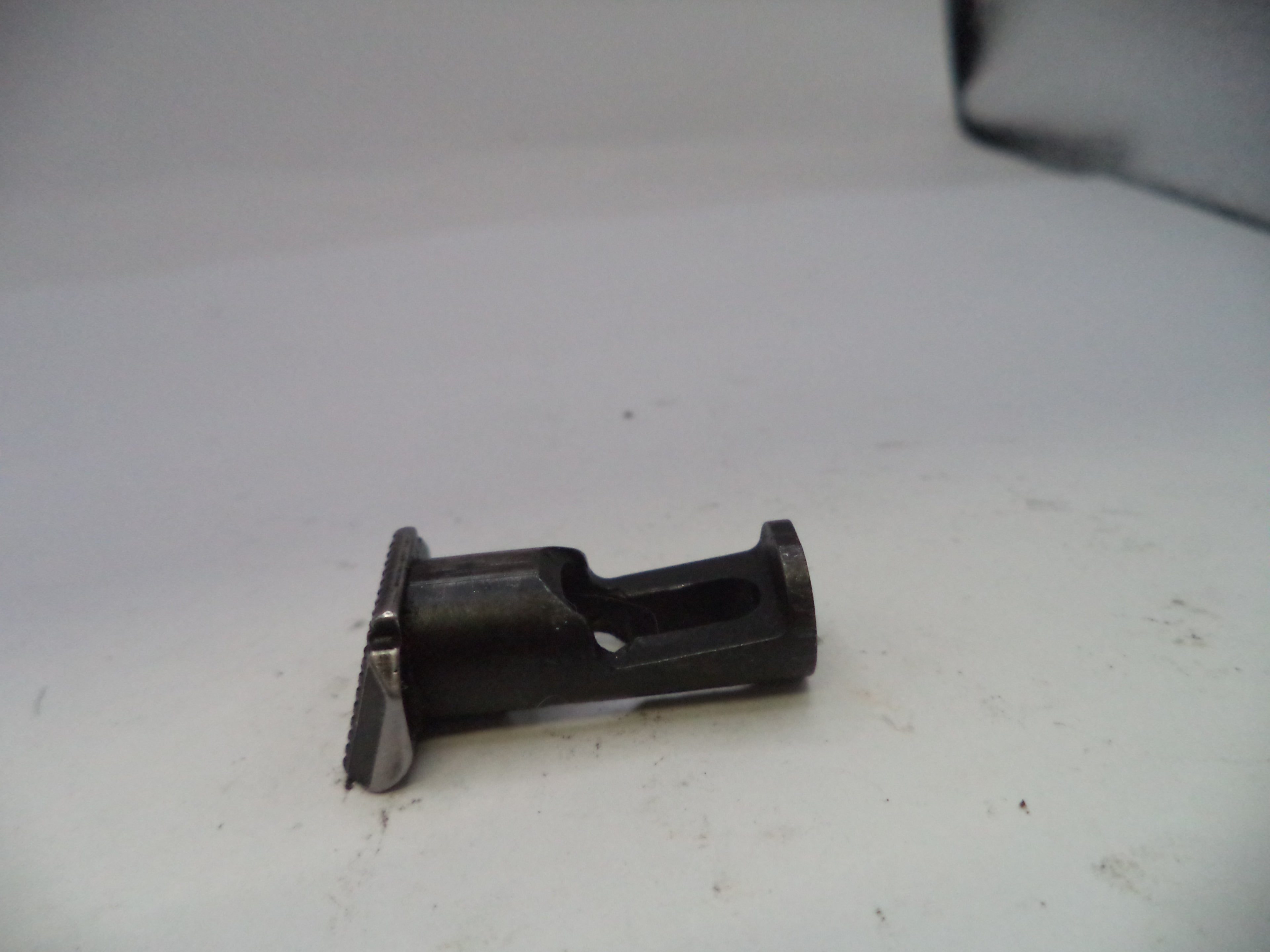 Black metal bracket on a white background