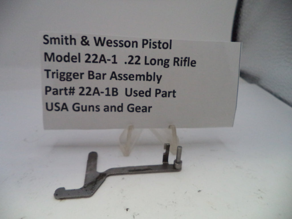 Smith & Wesson Pistol Model 22A-1 .22 Long Rifle Trigger Bar Assembly on a white background with text label.