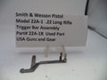 Smith & Wesson Pistol Model 22A-1 .22 Long Rifle Trigger Bar Assembly on a white background with text label.