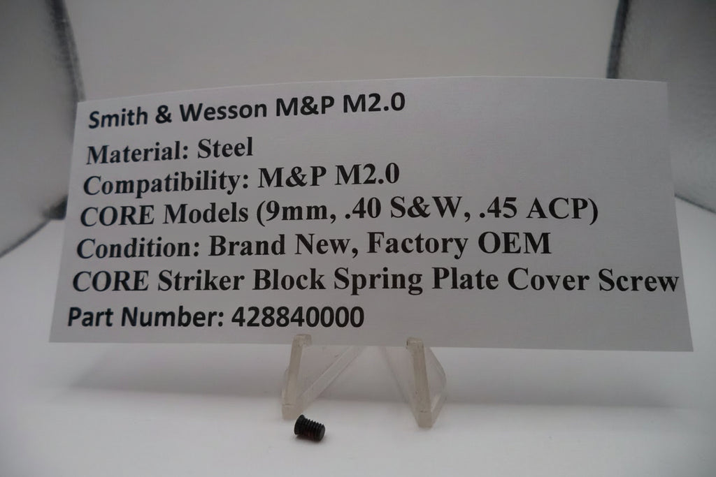 Smith & Wesson M&P M2.0 CORE Striker Block Spring Plate Cover Screw - Factory OEM 428840000