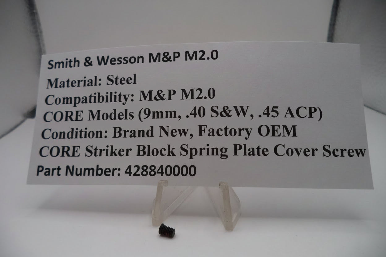 Smith & Wesson M&P M2.0 CORE Striker Block Spring Plate Cover Screw - Factory OEM 428840000
