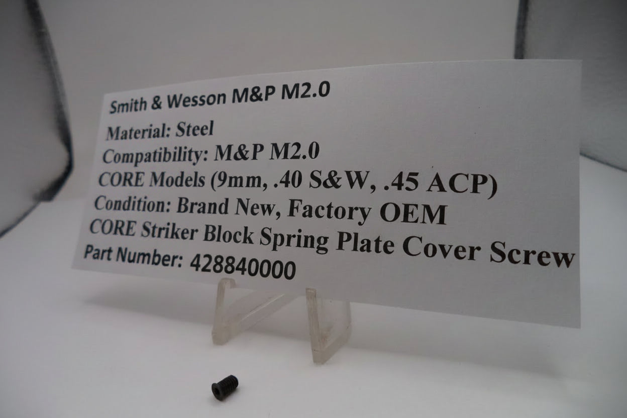 Smith & Wesson M&P M2.0 CORE Striker Block Spring Plate Cover Screw - Factory OEM 428840000