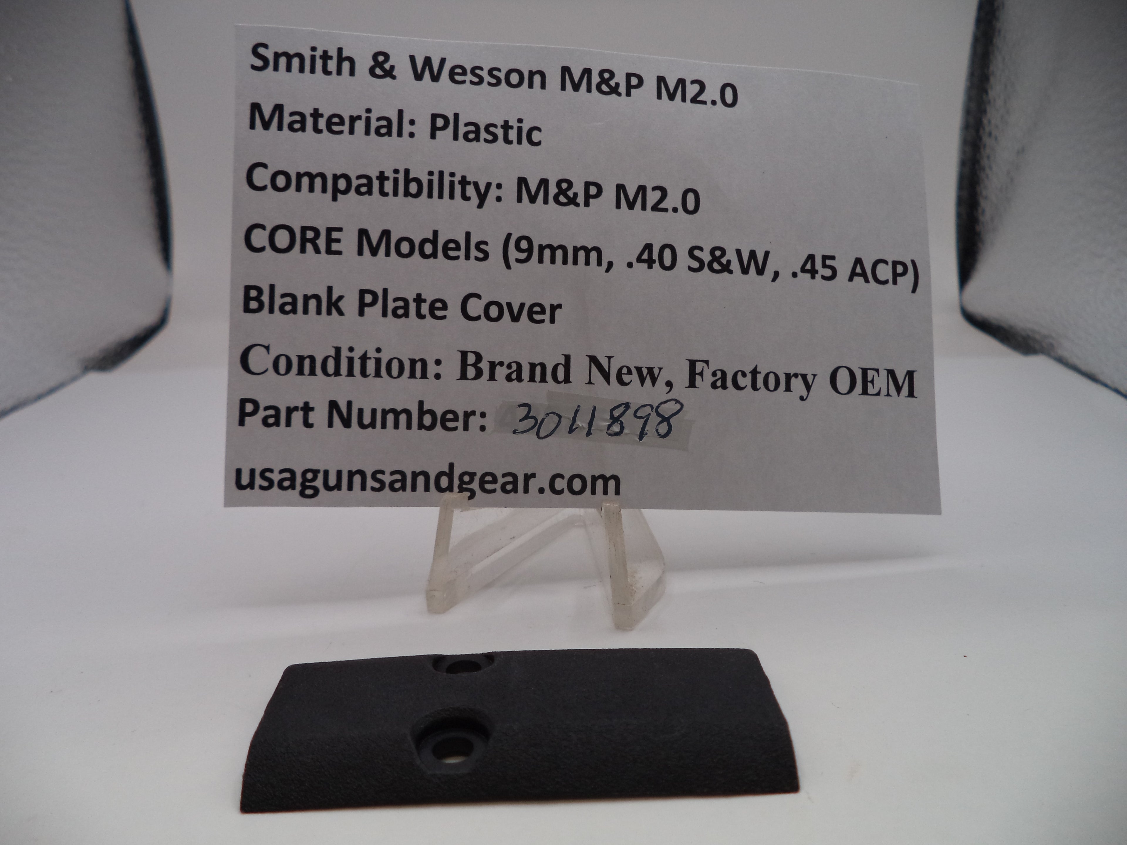 Smith & Wesson M&P M2.0 C.O.R.E. Optic Blank Cover Plate OEM - 3011898