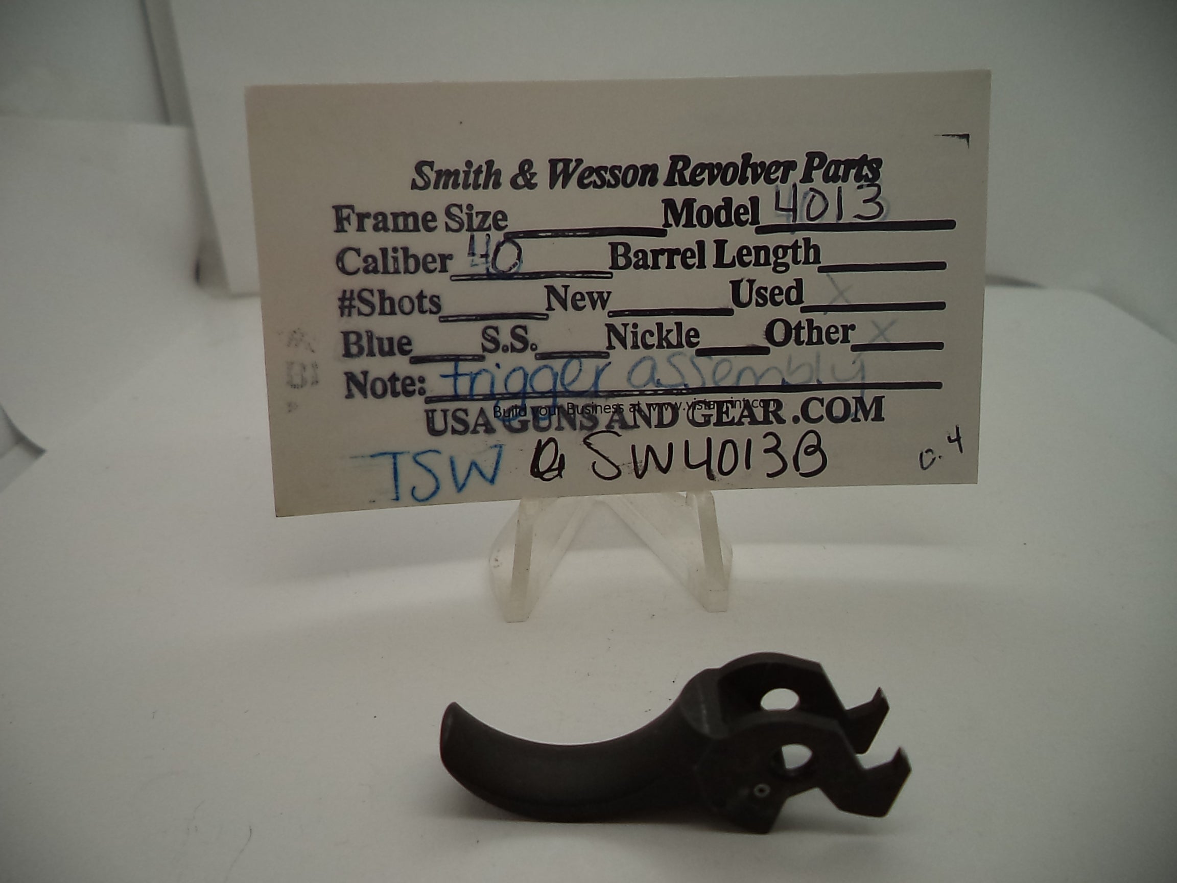 Smith & Wesson Model 4013 Trigger Assembly - Used OEM Part (Part #SW4013B)
