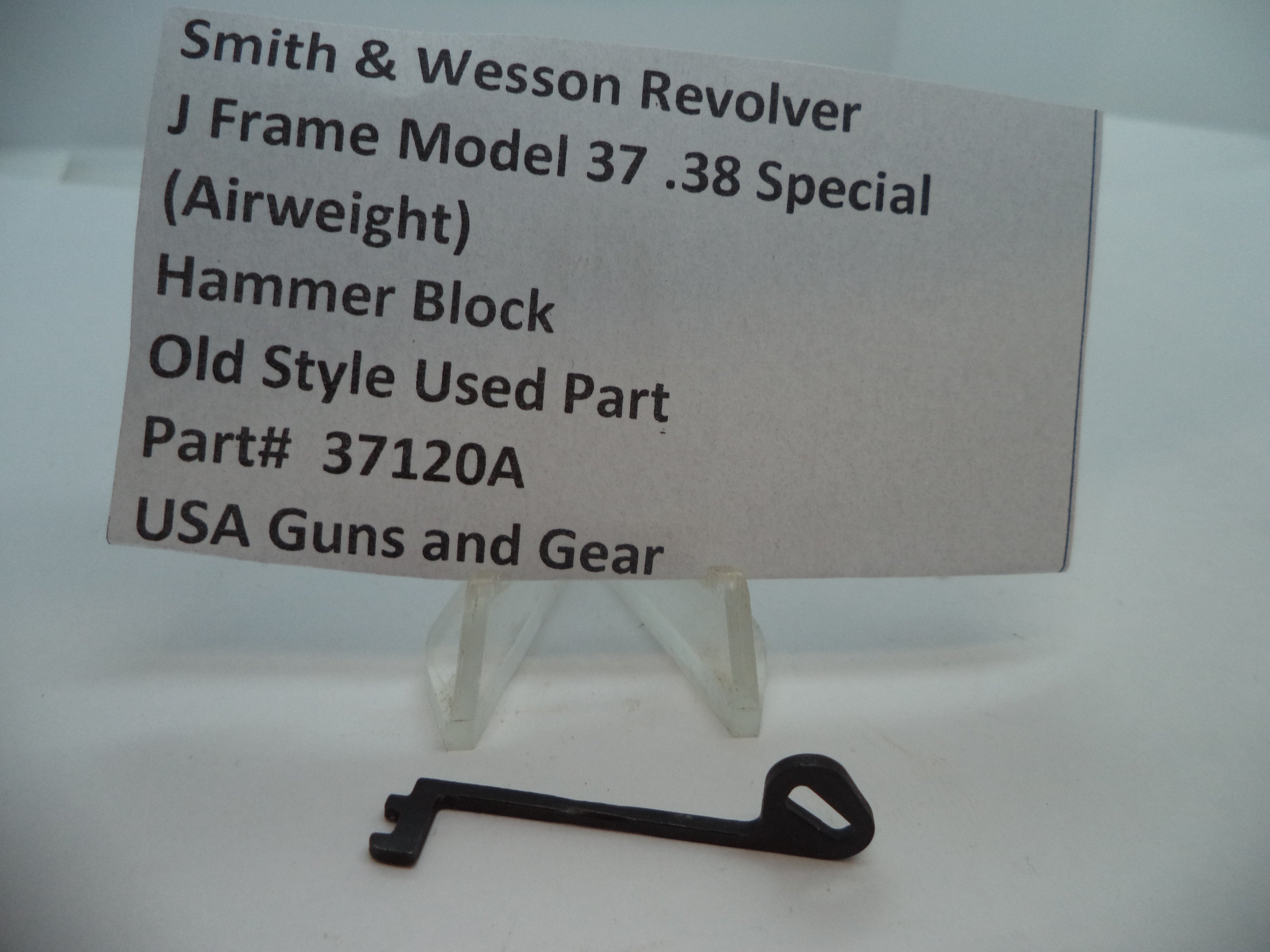 37120A Smith & Wesson J Model 37 (Airweight) Hammer Block .38 Special