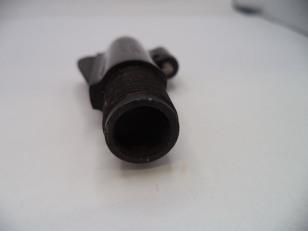Black metal fitting on a white background