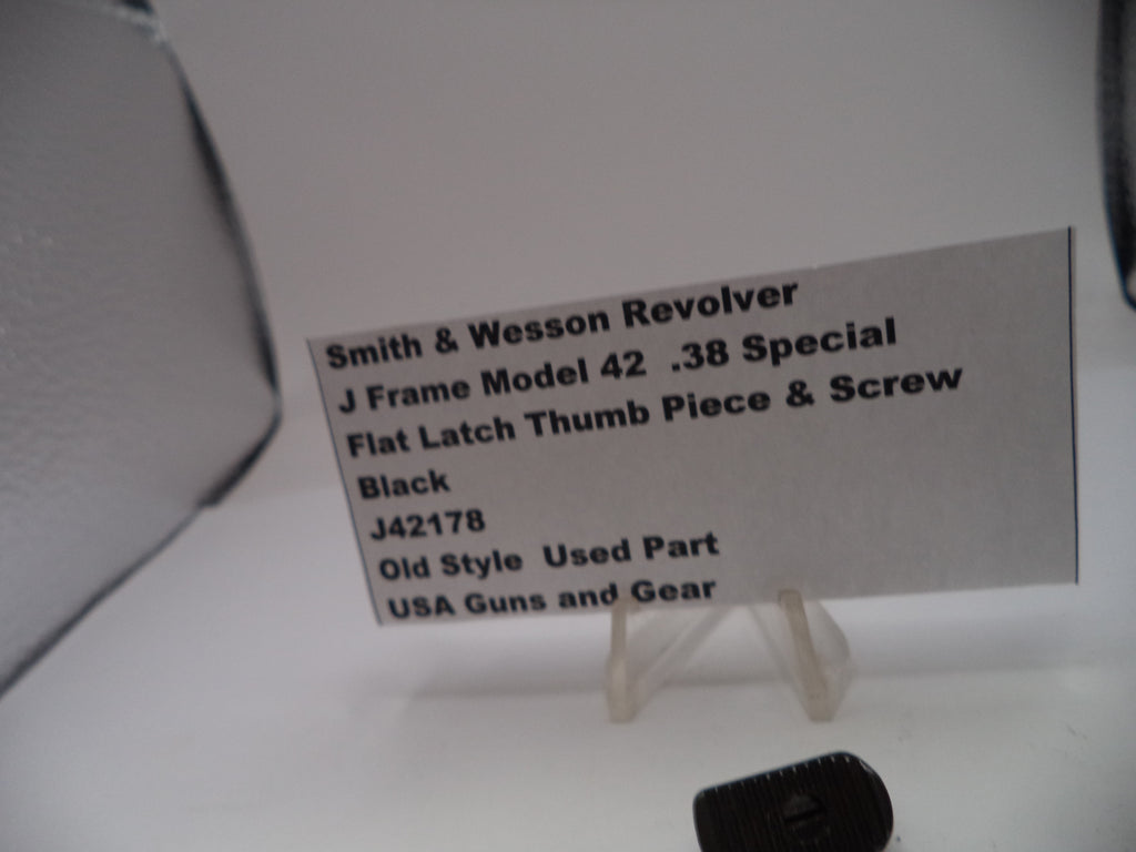 Smith & Wesson J Frame Model 42 Centennial Airweight Flat Latch Thumb Piece & Screw, Old Style - Part# J42178