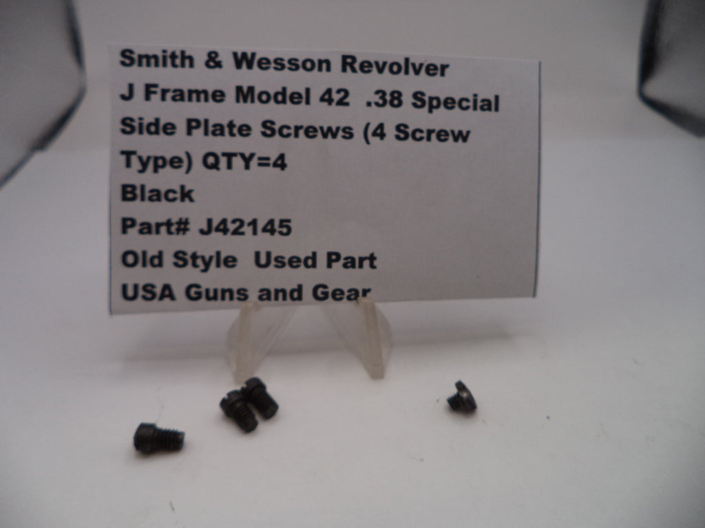 Black side plate screws with a label on a white background