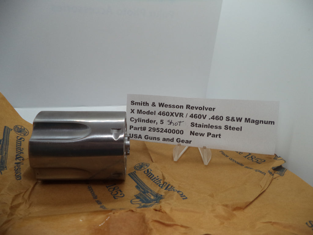 Smith & Wesson X Frame Model 460XVR/460V Cylinder .460 S&W Magnum Stainless Steel New Part 295240000
