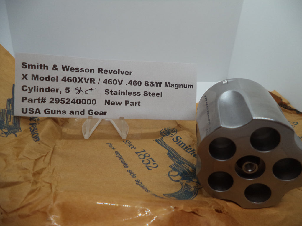 Smith & Wesson X Frame Model 460XVR/460V Cylinder .460 S&W Magnum Stainless Steel New Part 295240000
