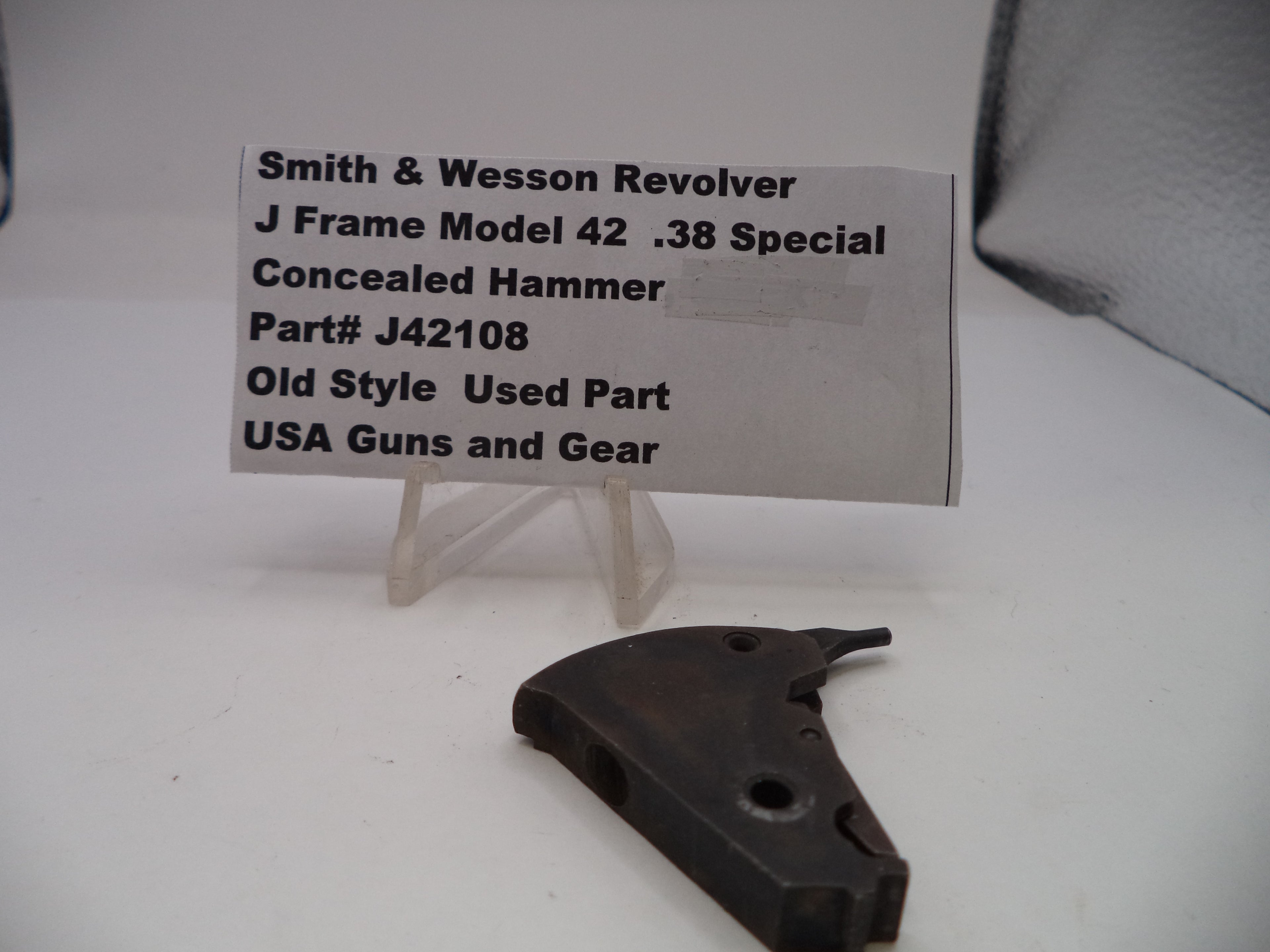 Smith & Wesson J Frame Model 42 Centennial Airweight Concealed Hammer Used - Part J42108