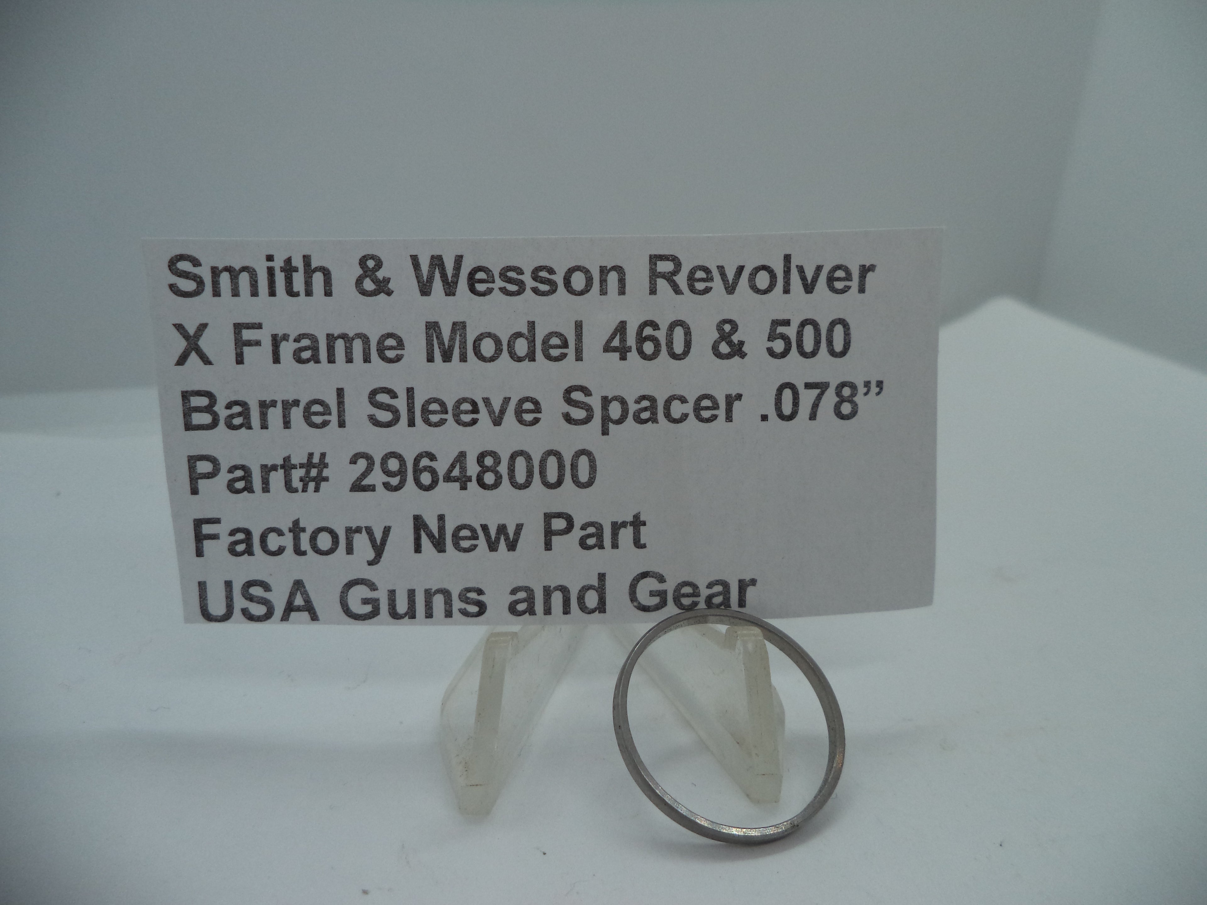 296480000 S&W X Model 460/500 Barrel Sleeve Spacer .078" Thickness