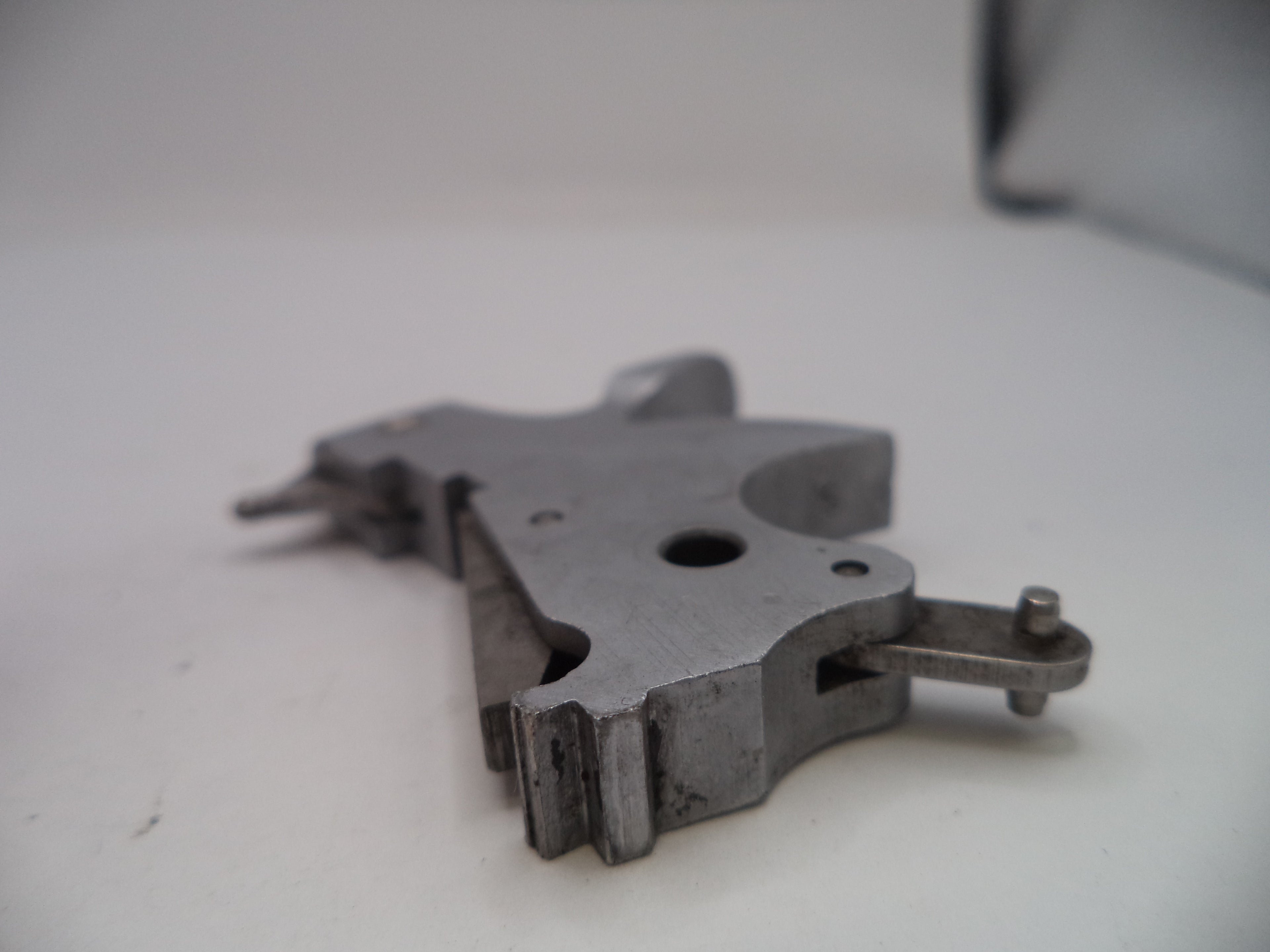 Metal mechanical component on a white background