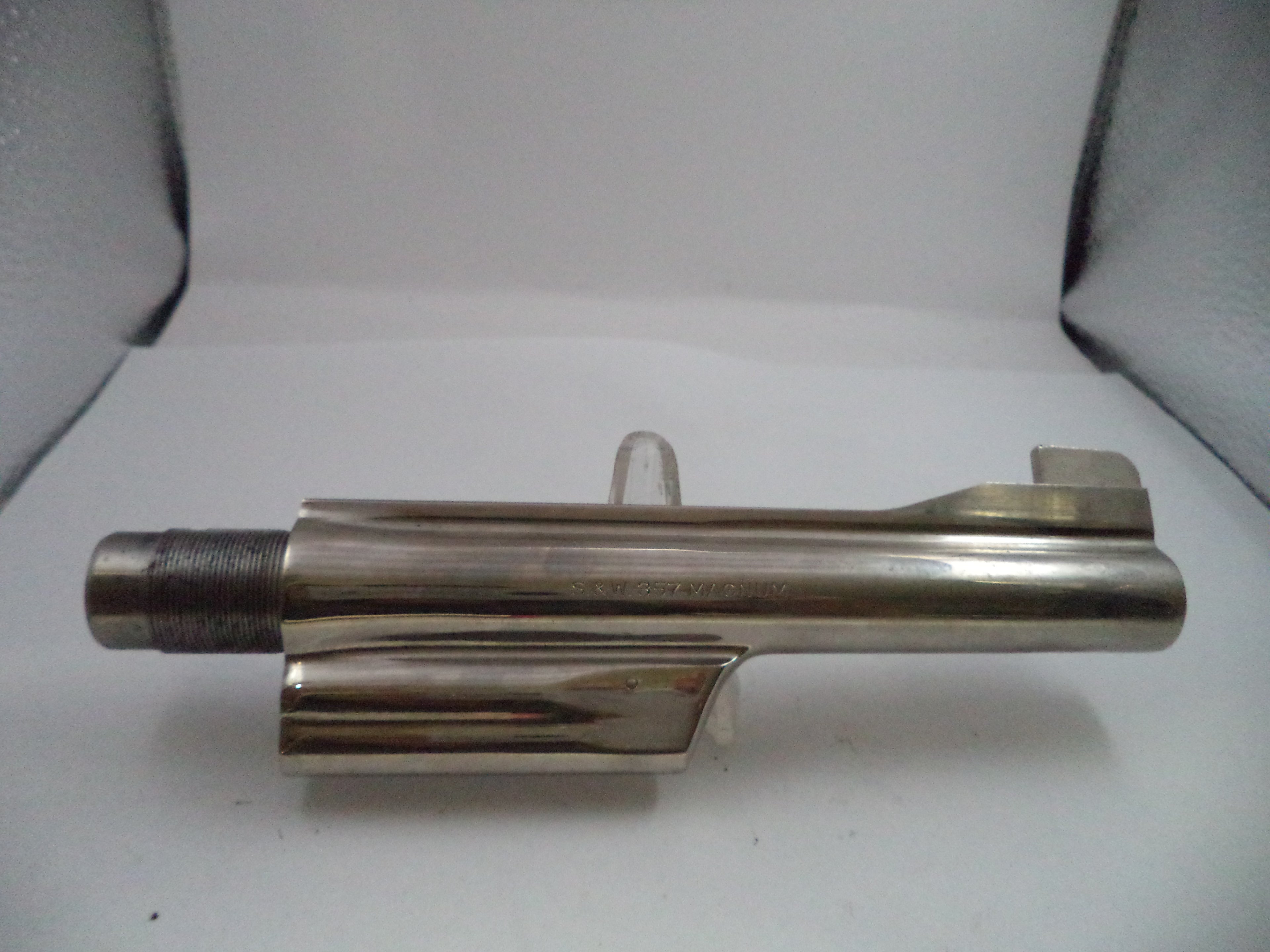 Metallic object on a white background