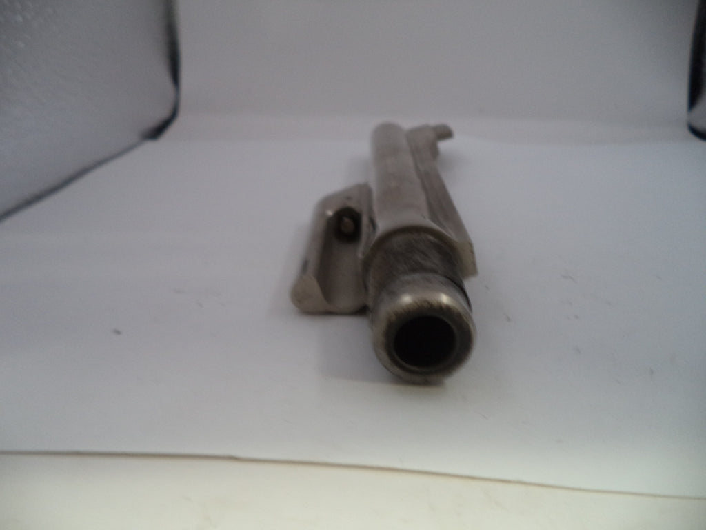 Metal pipe on a white surface