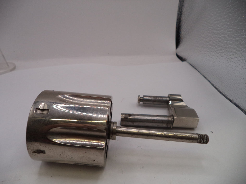 Metal mechanical components on a white surface