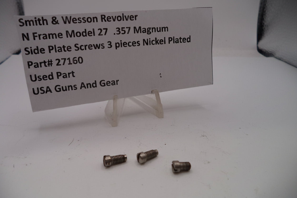 S&W N Frame Model 27  .357 Magnum  Side Plate Screws Nickel 27160