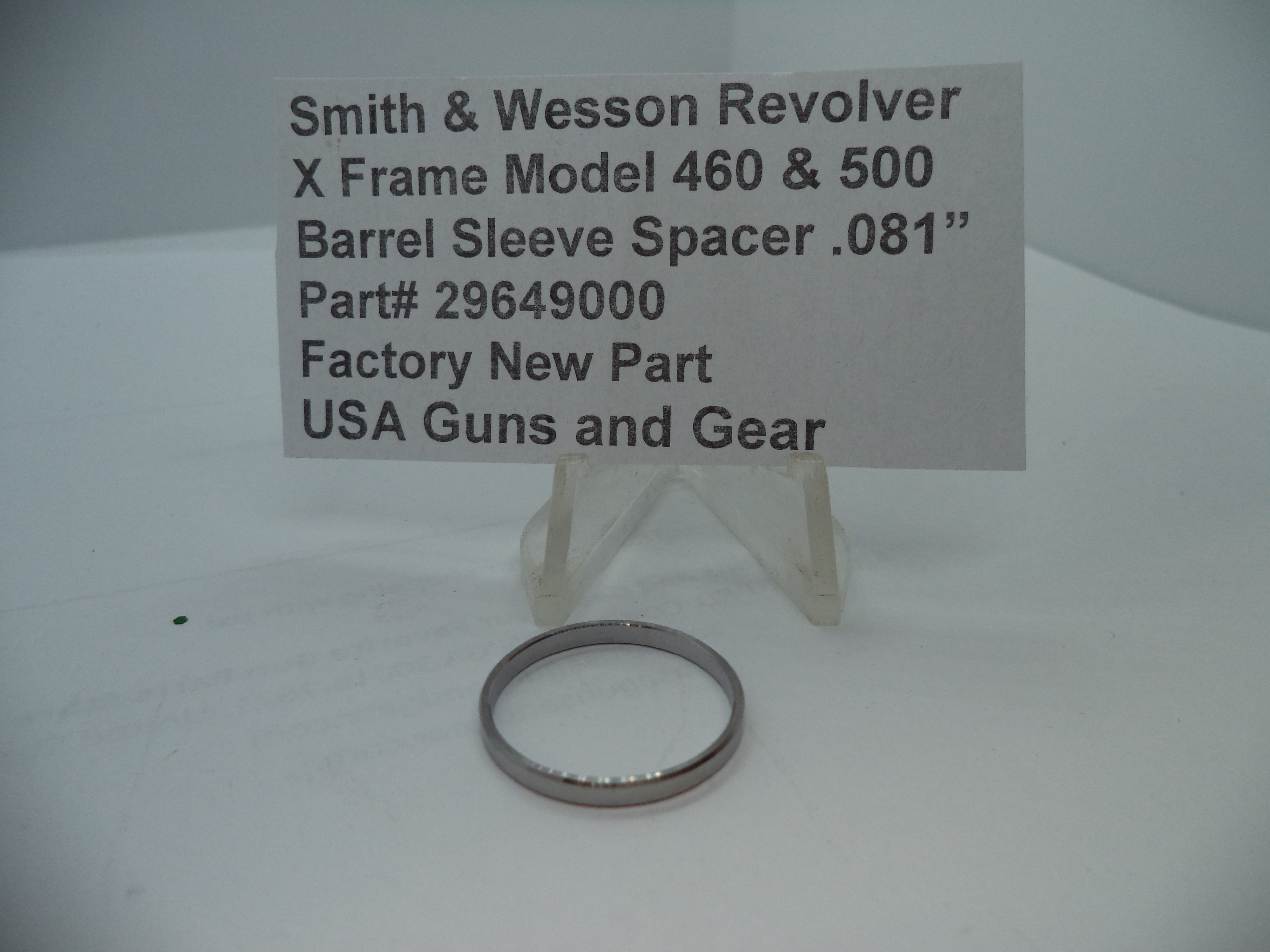 296490000 S&W X Model 460/500 Barrel Sleeve Spacer .081" Thickness