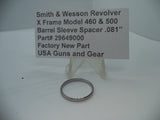 296490000 S&W X Model 460/500 Barrel Sleeve Spacer .081" Thickness