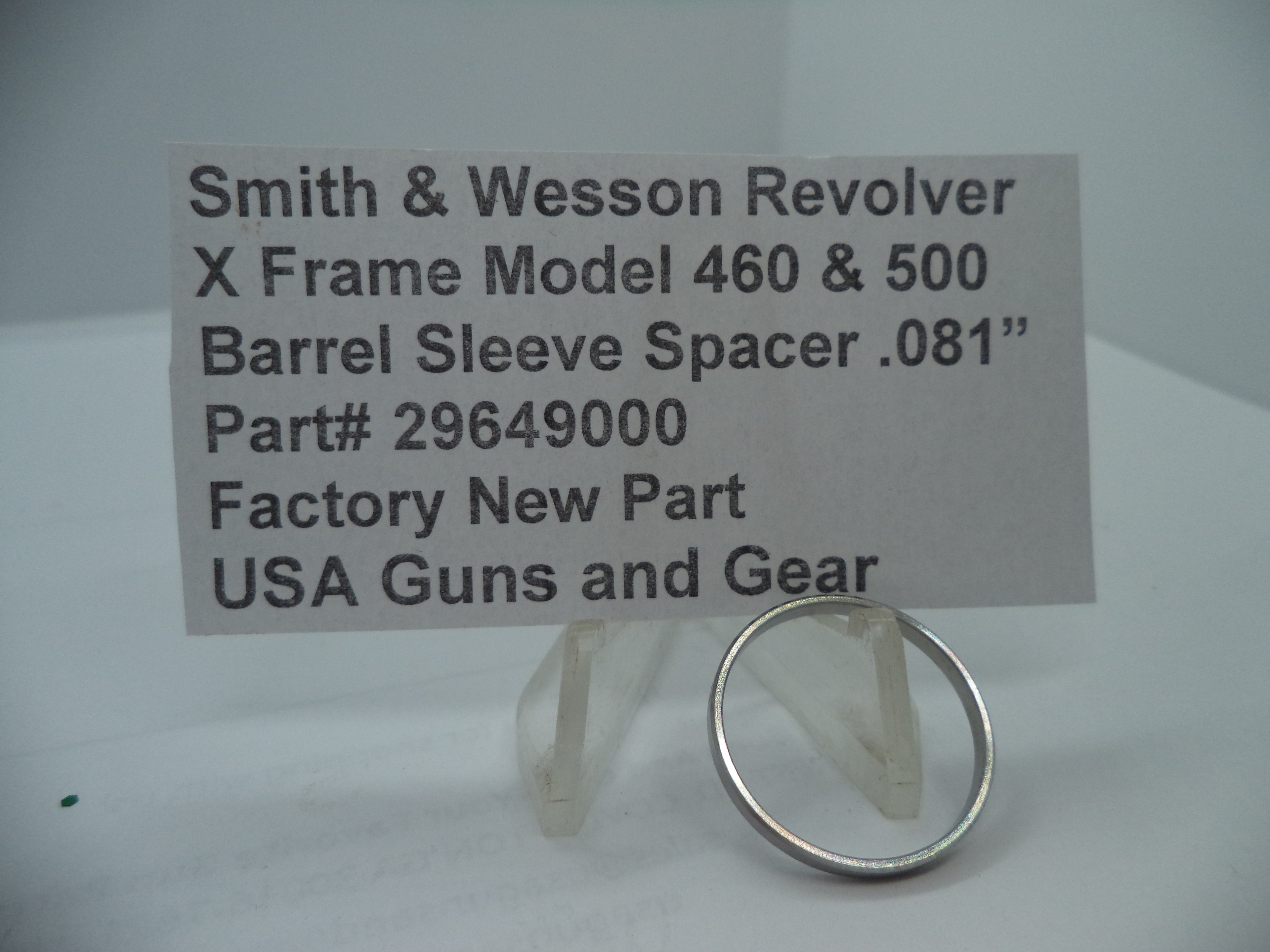 296490000 S&W X Model 460/500 Barrel Sleeve Spacer .081" Thickness