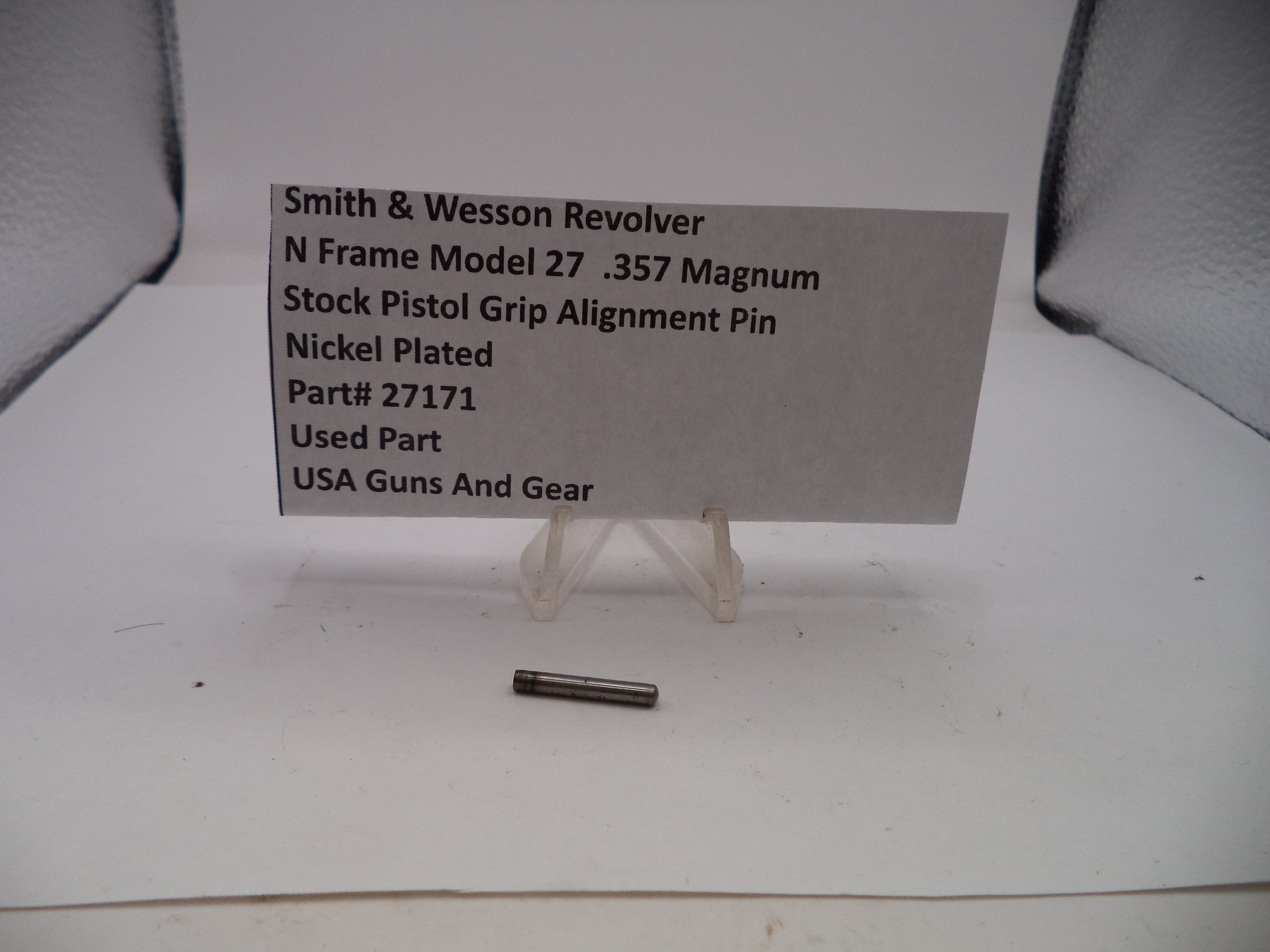 Smith & Wesson N Frame Model 27 Grip Alignment Pin, Part #27171