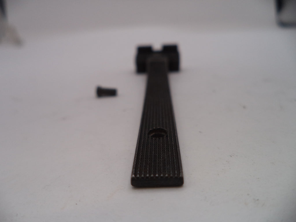 Black metal bar on a white surface