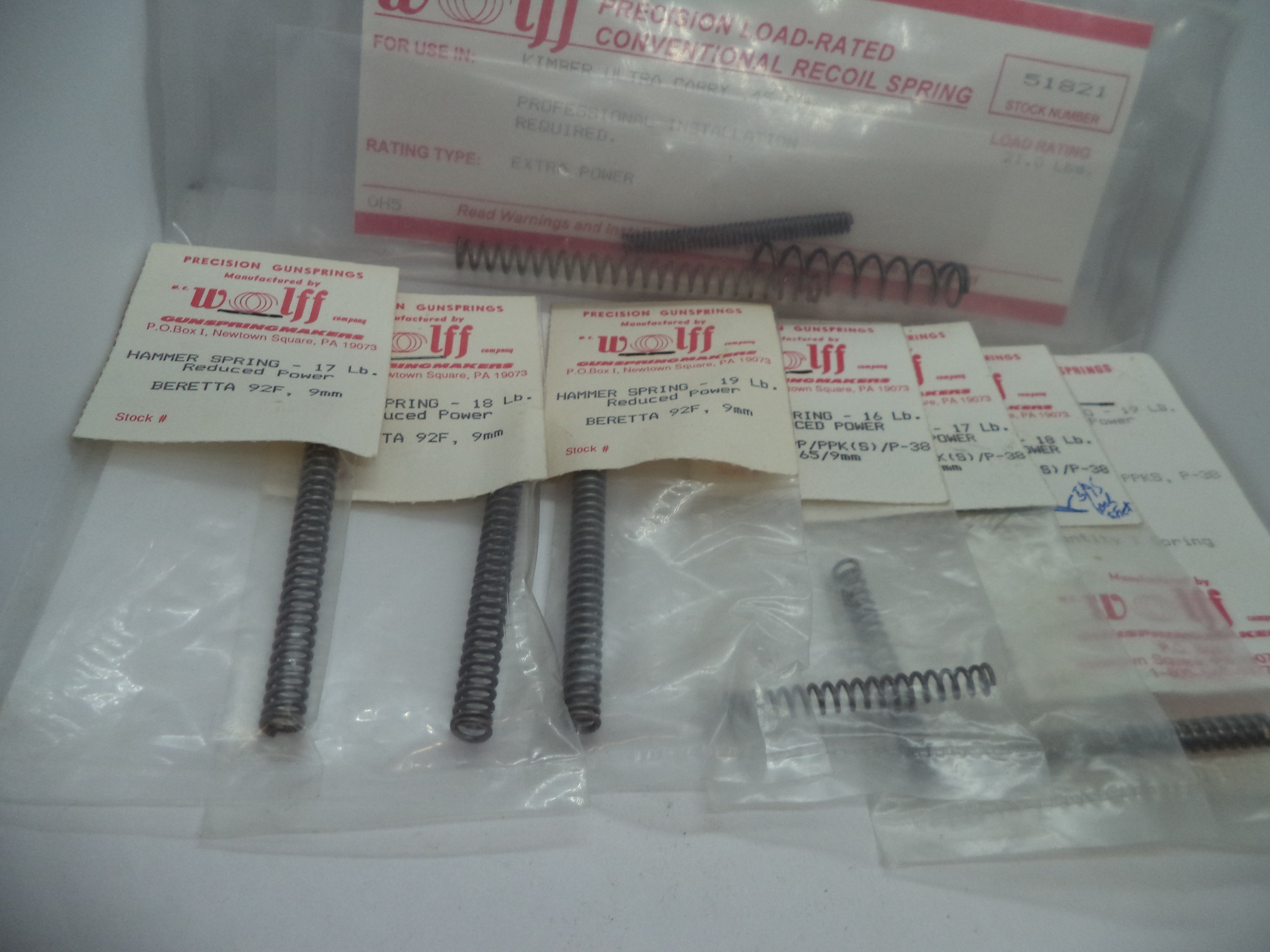 WOLFFGSSPEC1 Wolff Precision Gun Springs for Various Makes/Models in Description